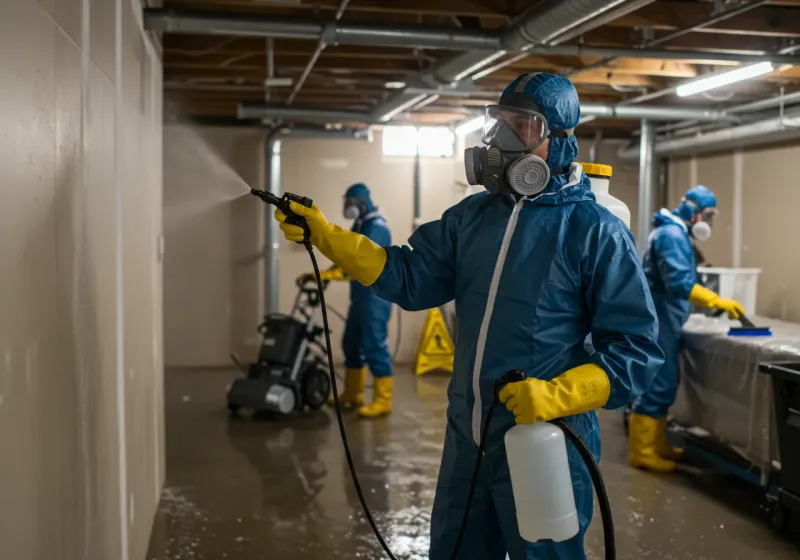 Basement Sanitization and Antimicrobial Treatment process in West Rutland, VT