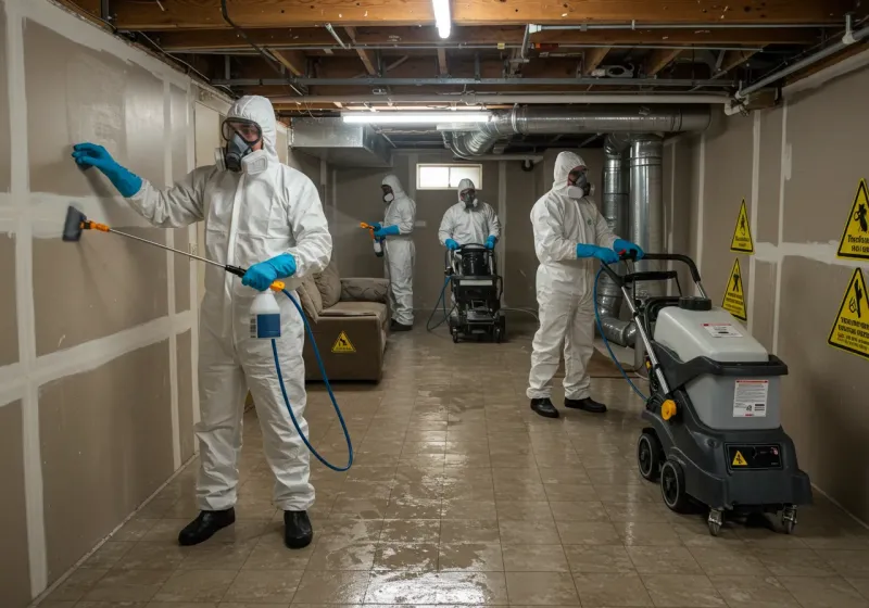 Basement Moisture Removal and Structural Drying process in West Rutland, VT